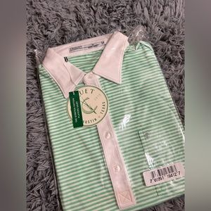 BRAND NEW WITH TAGS-  Criquet Premium Cotton Polo Shirt - Mint Green - Medium